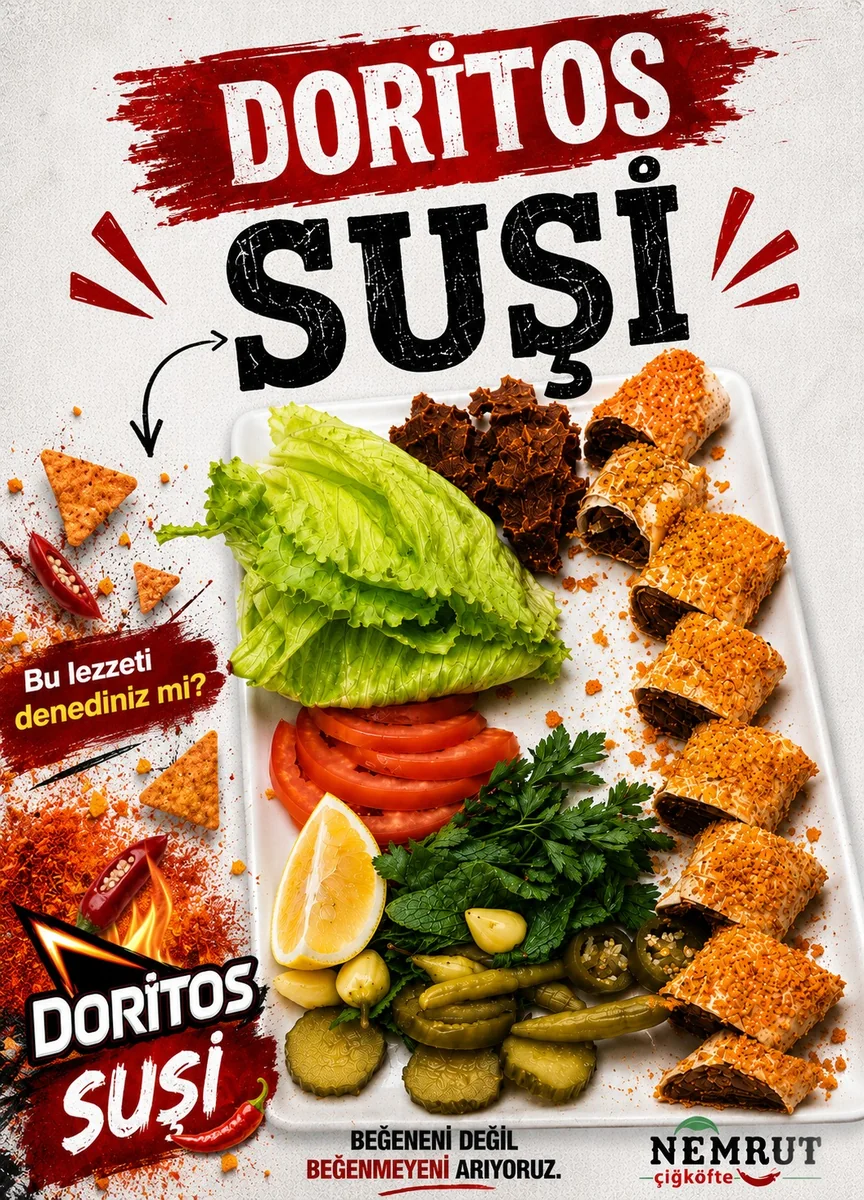 Doritos Suşi sunumu