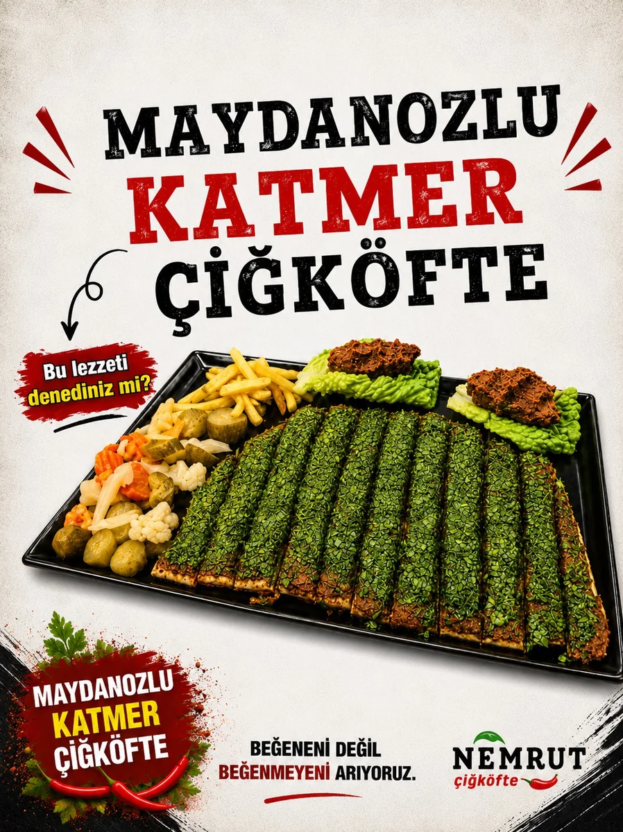 Maydanozlu Katmer sunumu